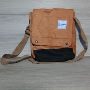 Crossbody Unisex Journeyman Bag - Tan/Black - Pre-owned